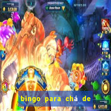 bingo para chá de bebê para imprimir grátis
